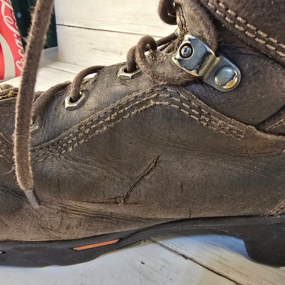 Timberland PRO Mens Steel Toe Work Boots Brown Leather 52562 Size 12 M